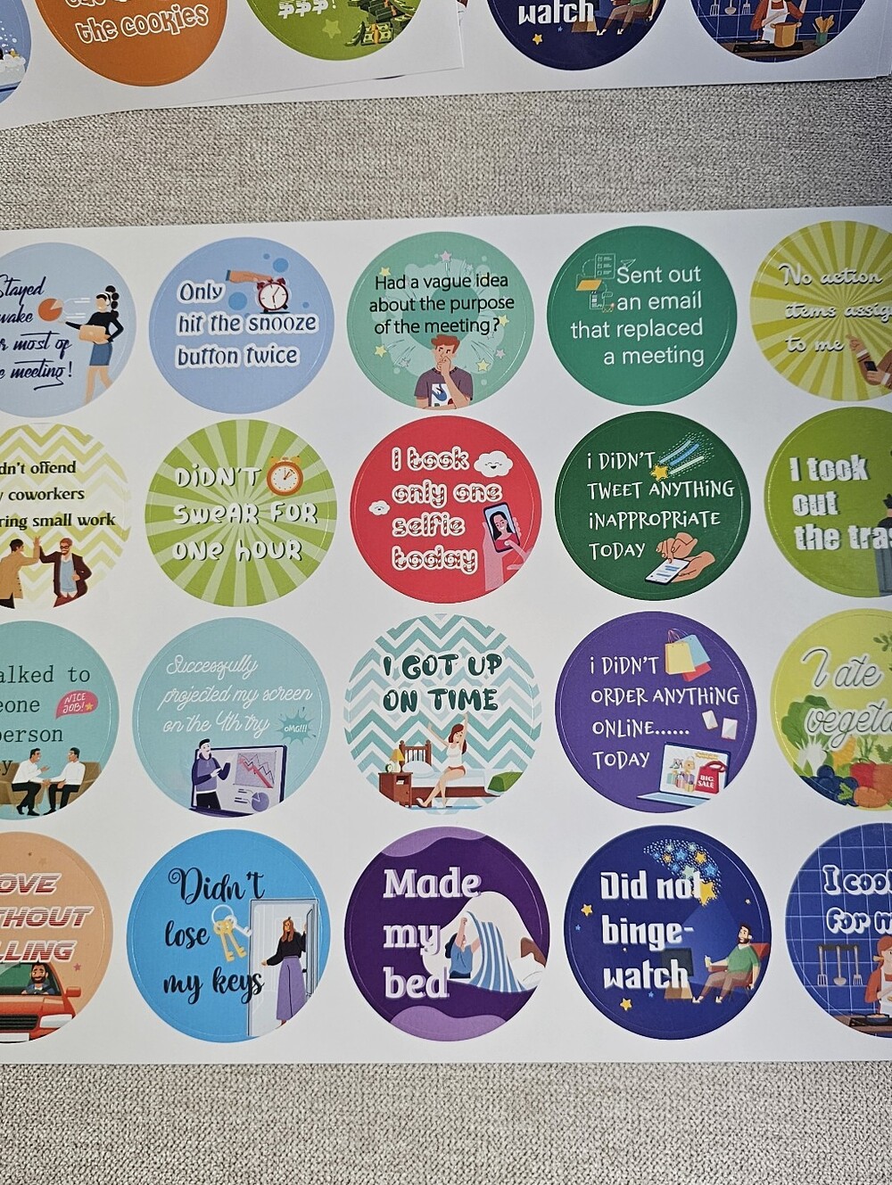 Funny Adulting Stickers- Set Of 8